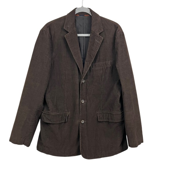 Men Corduroy Blazer Sport‎ Coat 3-Button Flap Pocket Vented